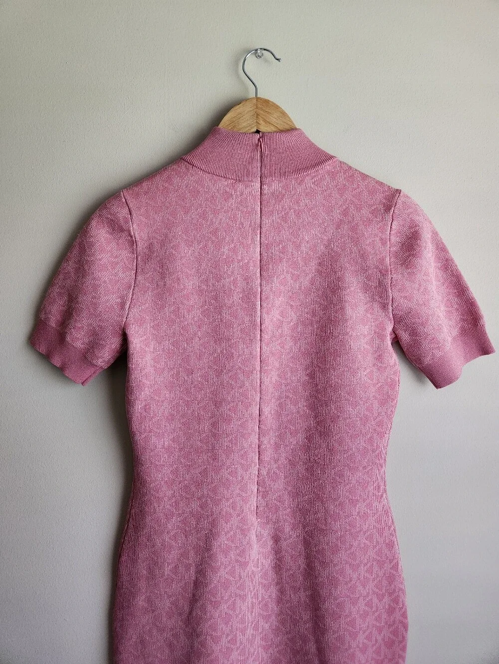 Michael Kors Dusty Rose Ribbed Bodycon Dress Sz Small Nwt
